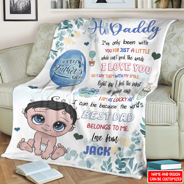 Gift For Future Daddy The World's Best Dad Belongs To Me Blanket - NT - NN1005224