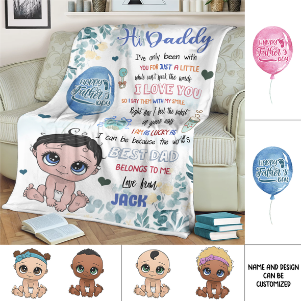 Gift For Future Daddy The World's Best Dad Belongs To Me Blanket - NT - NN1005224
