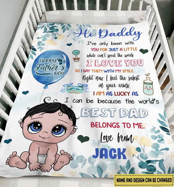 Gift For Future Daddy The World's Best Dad Belongs To Me Blanket - NT - NN1005224