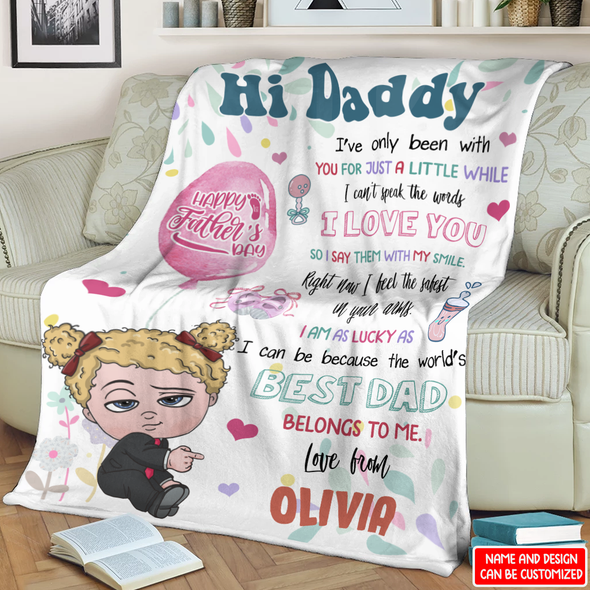 Gift For Daddy The World's Best Dad Belongs To Me Blanket - NT - NN2604224