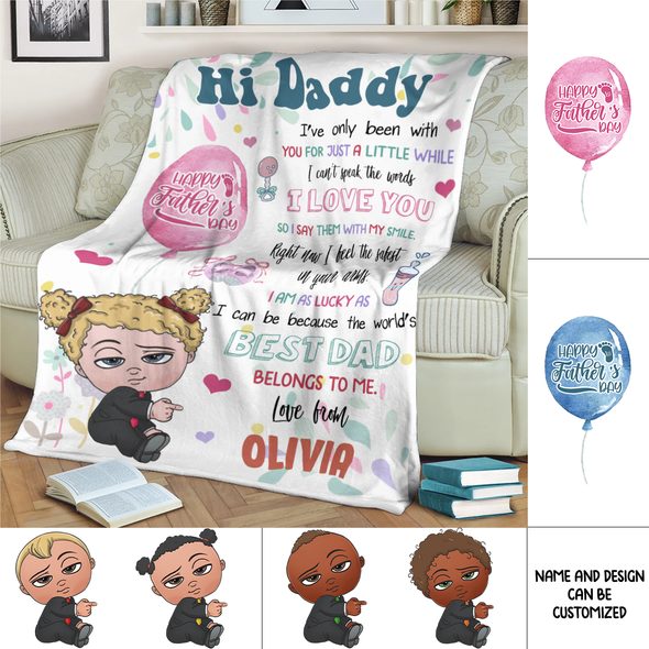 Gift For Daddy The World's Best Dad Belongs To Me Blanket - NT - NN2604224