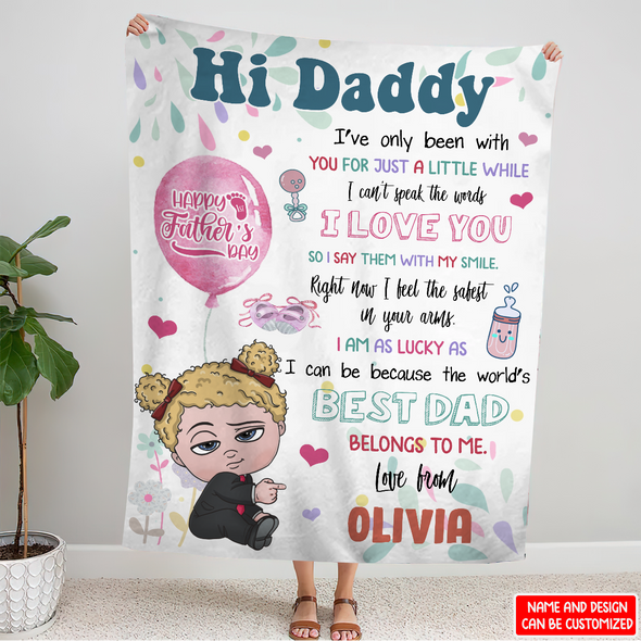 Gift For Daddy The World's Best Dad Belongs To Me Blanket - NT - NN2604224