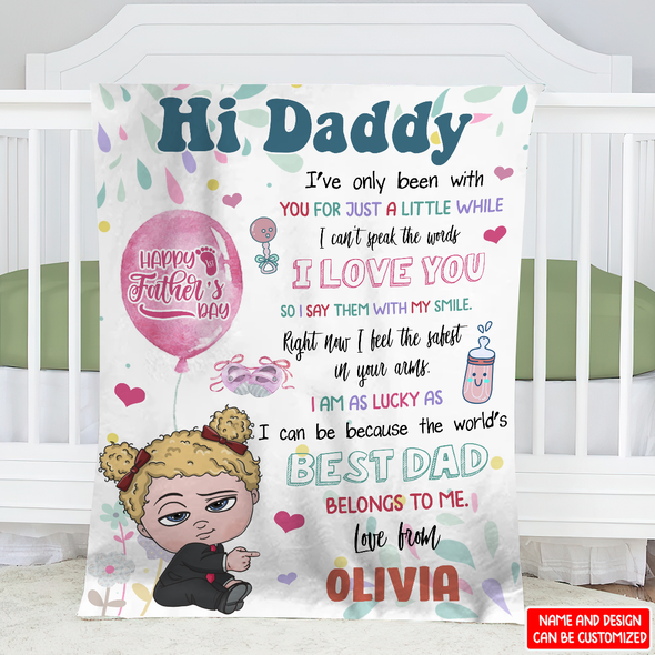 Gift For Daddy The World's Best Dad Belongs To Me Blanket - NT - NN2604224