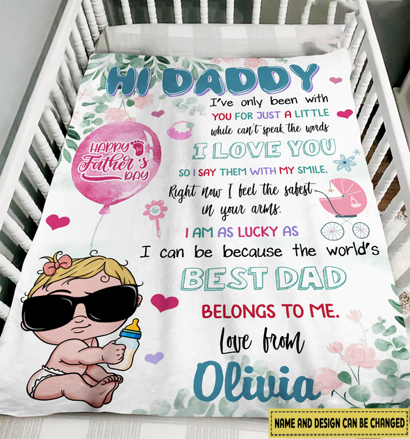 Gift For Daddy The World's Best Dad Belongs To Me Blanket - NT - NN2504221