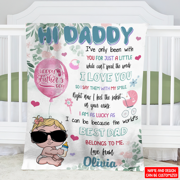 Gift For Daddy The World's Best Dad Belongs To Me Blanket - NT - NN2504221