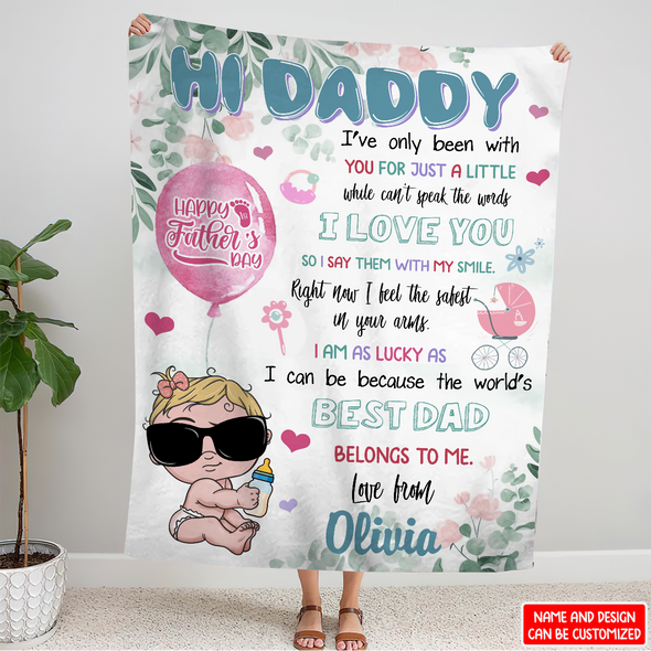 Gift For Daddy The World's Best Dad Belongs To Me Blanket - NT - NN2504221
