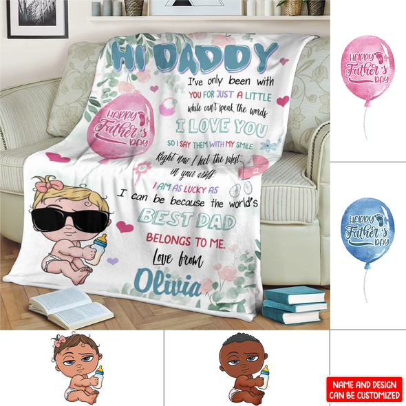 Gift For Daddy The World's Best Dad Belongs To Me Blanket - NT - NN2504221