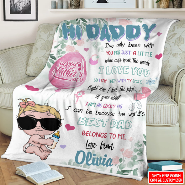Gift For Daddy The World's Best Dad Belongs To Me Blanket - NT - NN2504221