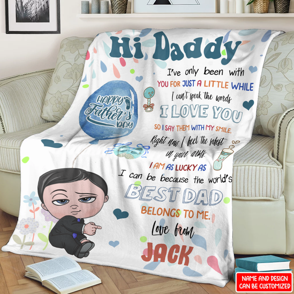 Gift For Daddy The World's Best Dad Belongs To Me Blanket - NT - NN2604224