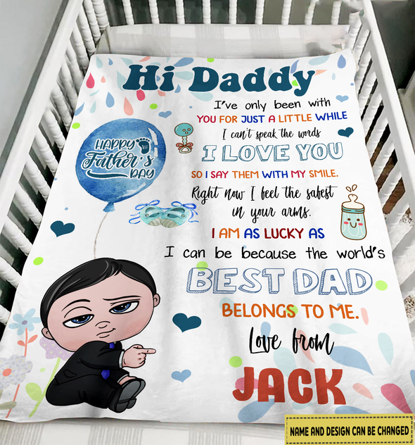 Gift For Daddy The World's Best Dad Belongs To Me Blanket - NT - NN2604224