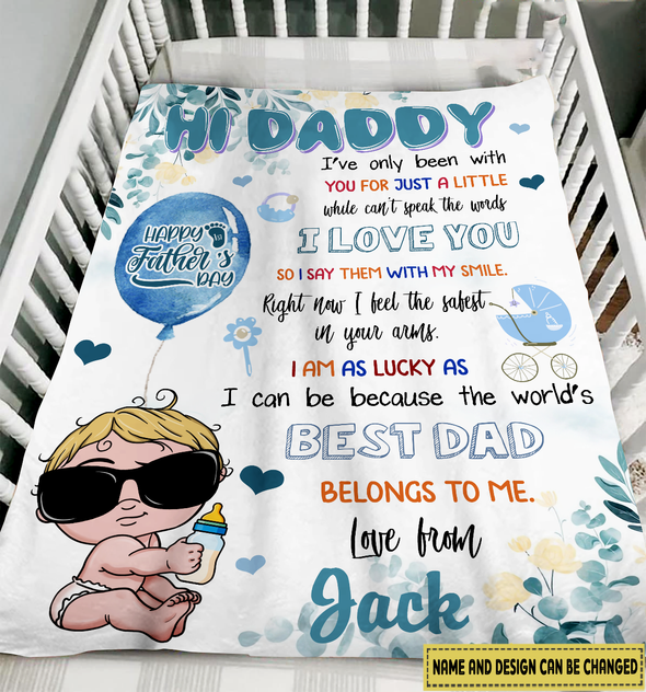 Gift For Daddy The World's Best Dad Belongs To Me Blanket - NT - NN2504221