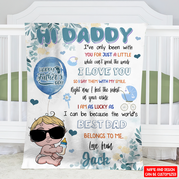 Gift For Daddy The World's Best Dad Belongs To Me Blanket - NT - NN2504221