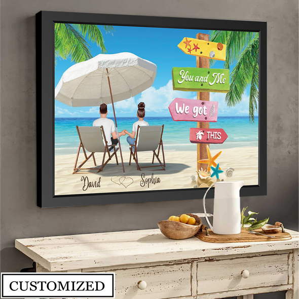 Gift For Couple You And Me We Got This Framed Canvas - NT-NN2507222