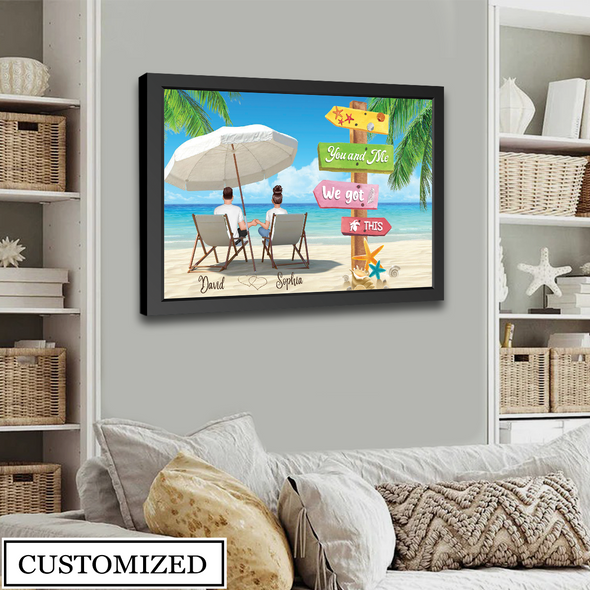 Gift For Couple You And Me We Got This Framed Canvas - NT-NN2507222