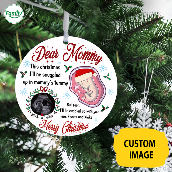 Personalized Gift For Mommy I'll Be Cuddled Up With You Merry Christmas Ornament - Nt