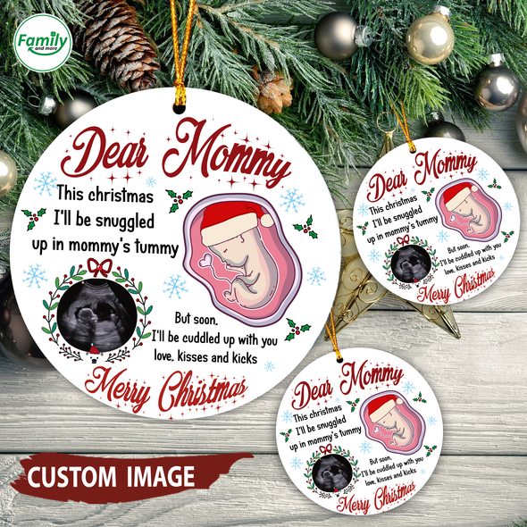 Personalized Gift For Mommy I'll Be Cuddled Up With You Merry Christmas Ornament - Nt