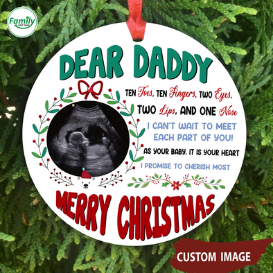 Personalized Gift For Daddy I Can't Wait To Meet You Each Part Of You Ornament - Nt