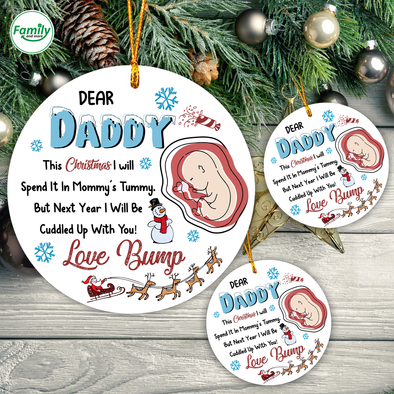 Gift For Daddy Enjoy Christmas Ceramic Ornament - Nt