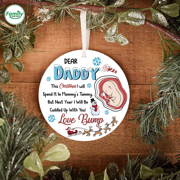Gift For Daddy Enjoy Christmas Ceramic Ornament - Nt