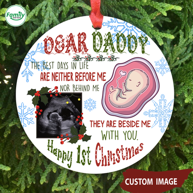 Personalized Gift For Daddy They Are Beside Me Ornament - Nt