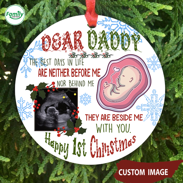 Personalized Gift For Daddy They Are Beside Me Ornament - Nt