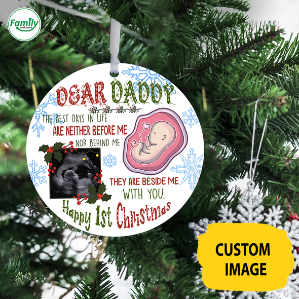 Personalized Gift For Daddy They Are Beside Me Ornament - Nt