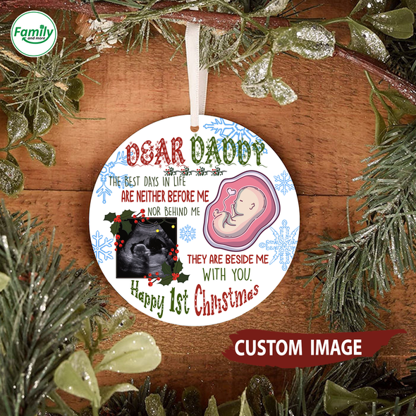 Personalized Gift For Daddy They Are Beside Me Ornament - Nt