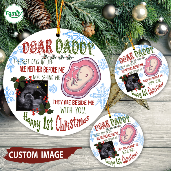 Personalized Gift For Daddy They Are Beside Me Ornament - Nt