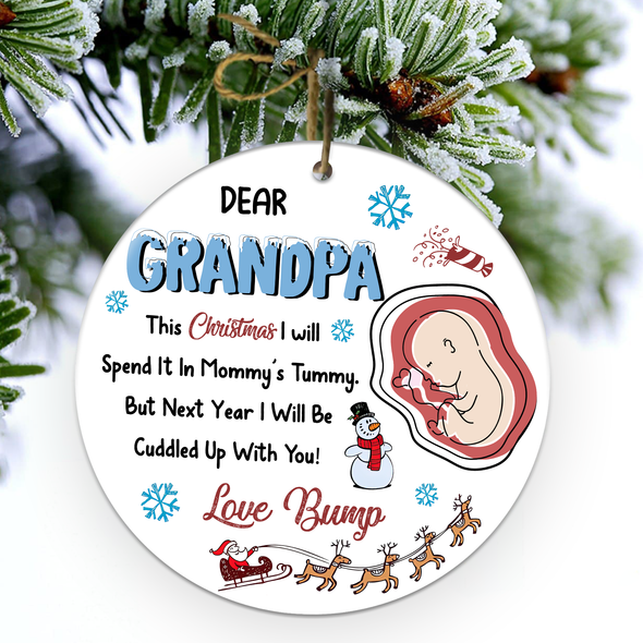 Gift For Future Grandpa This Christmas I Will Be Spend It In Mommy's Tummy Ornament - NT - NN0311214