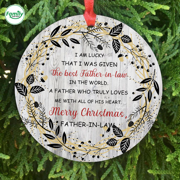 Gift For Father In Law A Father Who Truly Loves Me With All Of His Heart Ornament - Nt