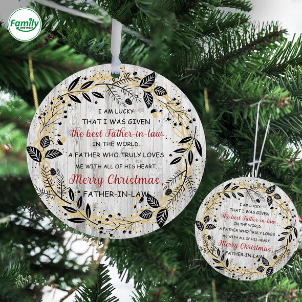 Gift For Father In Law A Father Who Truly Loves Me With All Of His Heart Ornament - Nt
