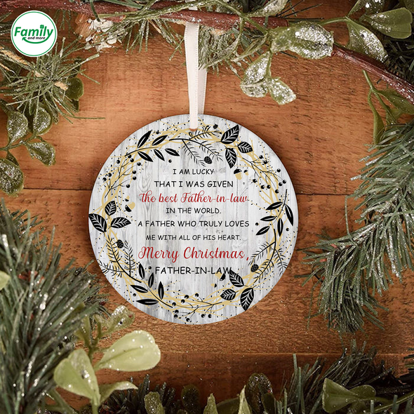 Gift For Father In Law A Father Who Truly Loves Me With All Of His Heart Ornament - Nt