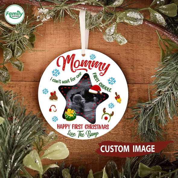 Personalized Gift For Mommy Happy First Christmas Ornament - Nt