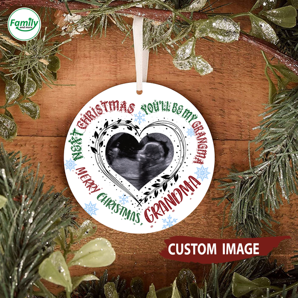 Personalized Gift For Mommy Next Christmas You'll Be My Grandma Merry Christmas Ornament - Nt