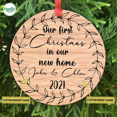 Gift For Couple Our First Christmas In Our New Home Ornament - Nt