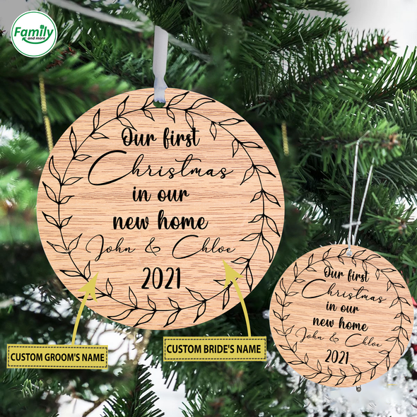 Gift For Couple Our First Christmas In Our New Home Ornament - Nt