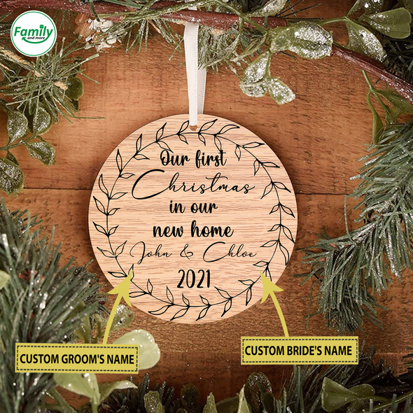 Gift For Couple Our First Christmas In Our New Home Ornament - Nt