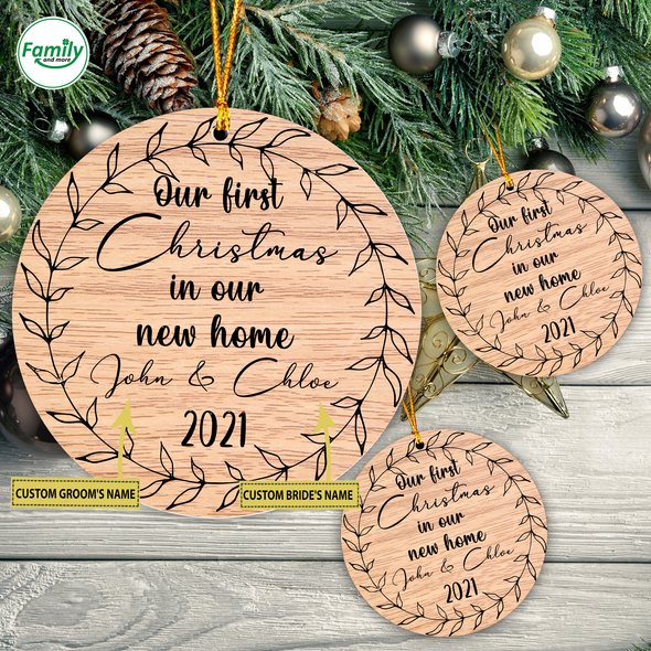 Gift For Couple Our First Christmas In Our New Home Ornament - Nt