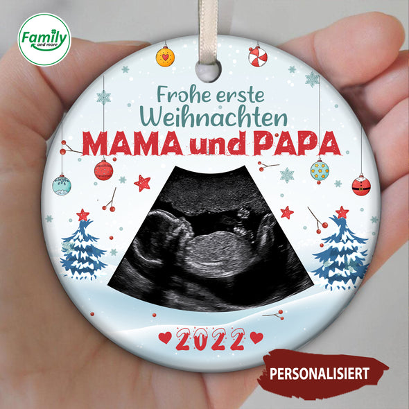 Geschenk für MaMa und PaPa Frohe erste Weihnachten 2022 Ornament_NT_HB1111223