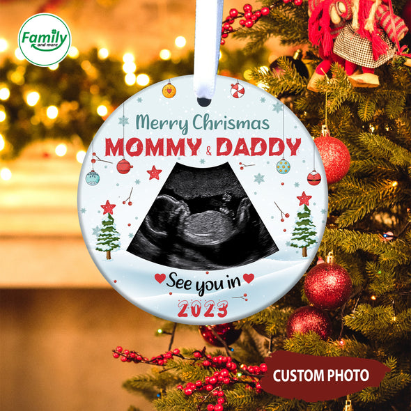 Personalized Gift For Future Mommy & Daddy See You In 2023 Ornament_NT_HB1111222