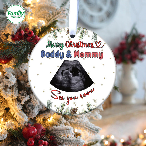 Personalized Gift For Future Daddy & Mommy See You Soon Ornament_NT_HB1910223