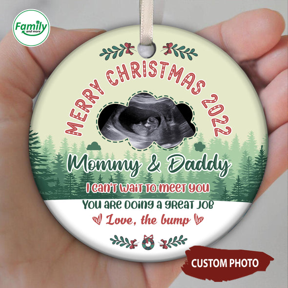 Personalized Gift For Future Daddy And Mommy I Can't Wait To Meet You Ornament - NT - HB2811222