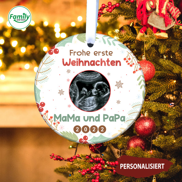 Geschenk für MaMa und PaPa Frohe erste Weihnachten MaMa und PaPa 2022 Ornament_NT_HB2311221