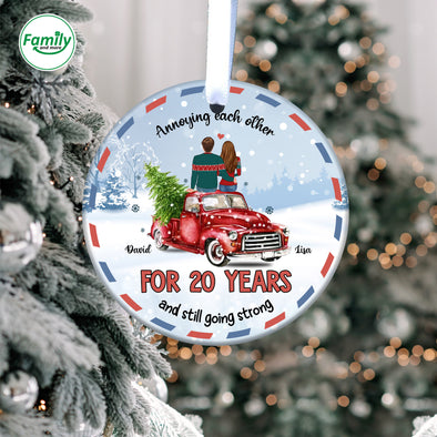 Personalized Gift For Couple Annoying Each Other For X Year Christmas Ornament_NT_HB0410221