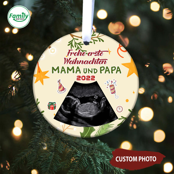 Geschenk für MaMa und PaPa Frohe erste Weihnachten 2022 Ornament_NT_HB1411223