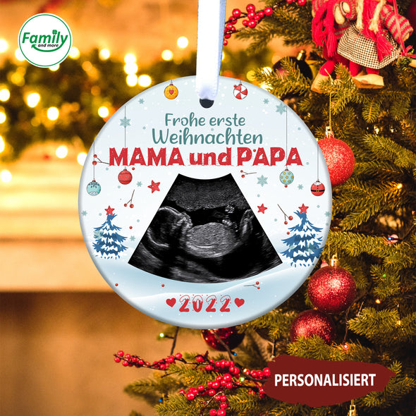 Geschenk für MaMa und PaPa Frohe erste Weihnachten 2022 Ornament_NT_HB1111223