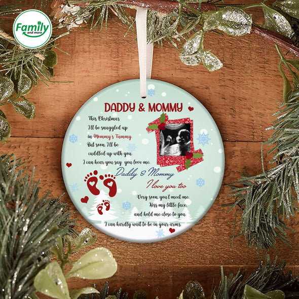 Personalized Gift For Future Daddy And Mommy Very Soon You'll Meet Me Christmas Ornament_NT_-HB1010223