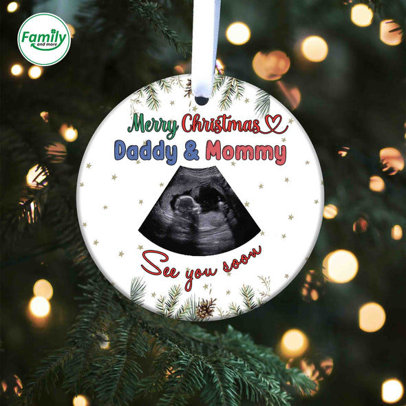 Personalized Gift For Future Daddy & Mommy See You Soon Ornament_NT_HB1910223