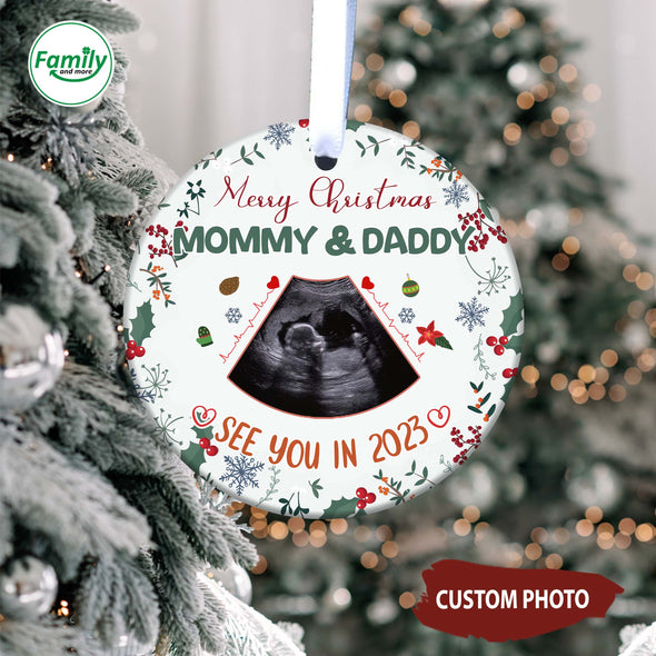 Personalized Gift For Future Mommy & Daddy See You In 2023 Ornament-NT-HB0711221