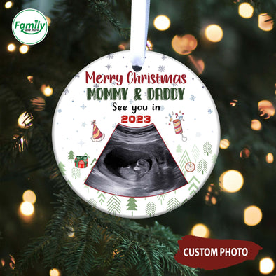 Personalized Gift For Future Daddy And Mommy Merry Christmas See You In 2023 Ornament_NT_HB1511228